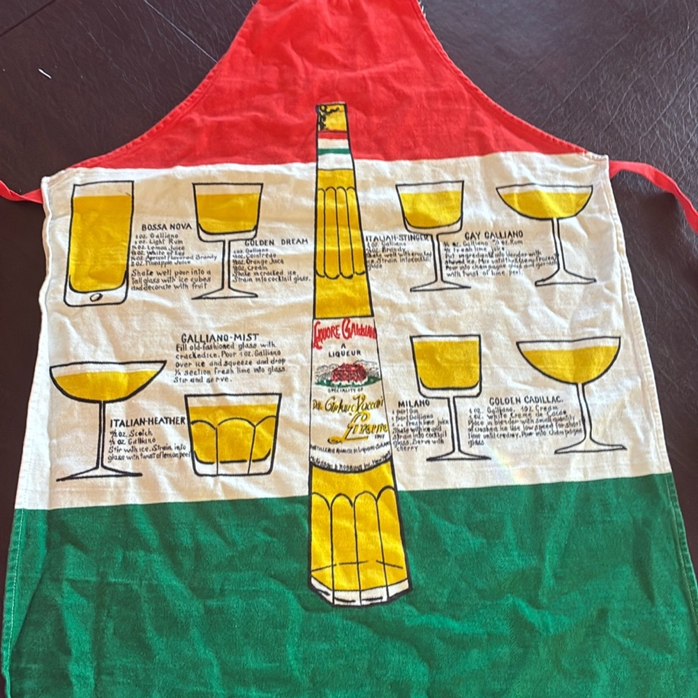 Vintage Galliano Liqueur Apron
